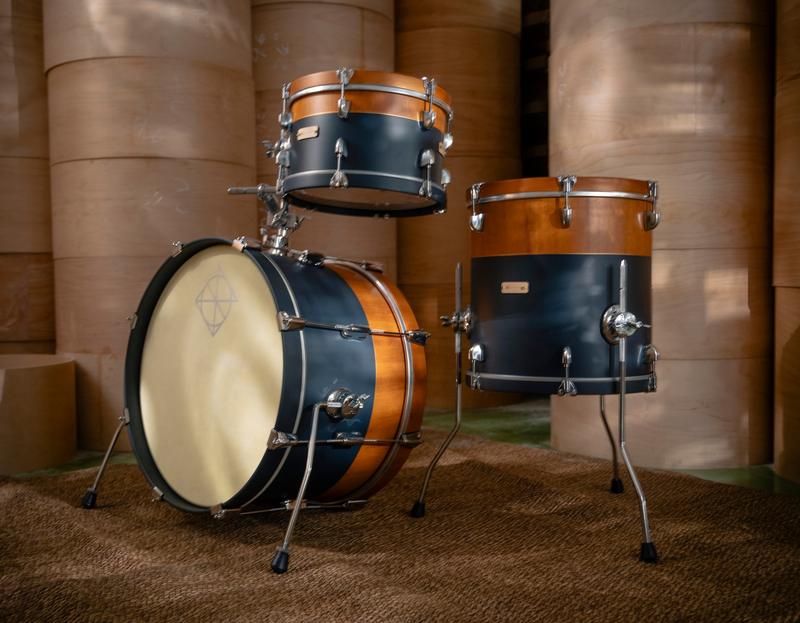 Dixon Little Roomer Select PODL320HRG 3-Piece 12/14/20 Drum Kit Set in Natural Mahogany & Heirloom Grey (Pre-Order to Ship July 1st)